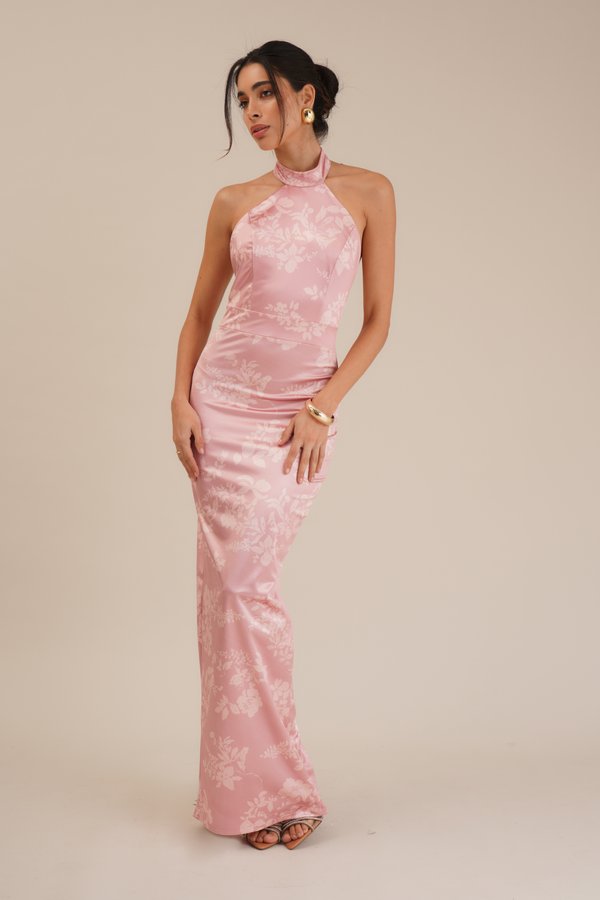 ABIGAIL HALTERNECK MAXI - Jersey dress