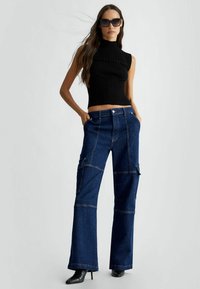 LIU JO Trapezaste traperice - dark-blue denim
