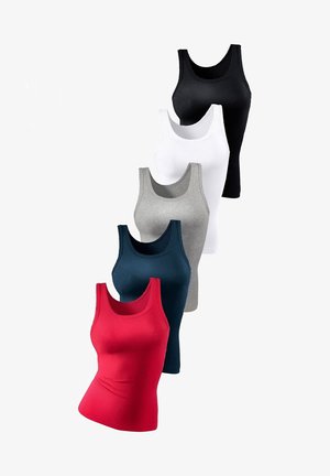 LASCANA 5 PACK - Apakškrekls - rot marine grau meliert weiß schwarz