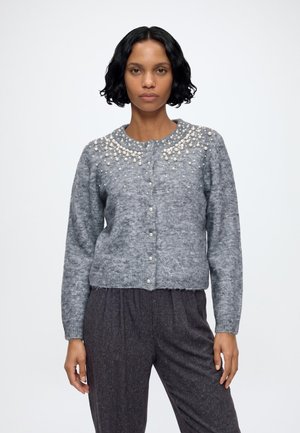 ONLY, ONLMIGGIE O-NECK PEARL - Жилетка - medium grey melange