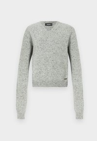 V NECK PULLOVER - Stickad tröja - grey