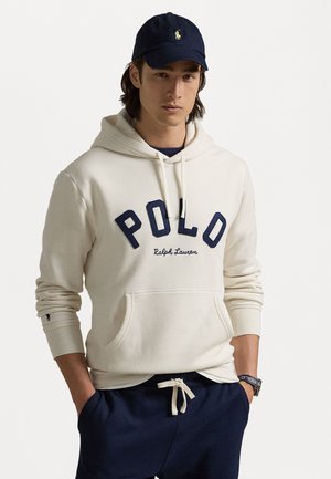 THE RL FLEECE LOGO HOODIE - Kapuzenpullover - antique cream