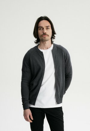 SHAMIAL - Strickjacke - anthrazit melange