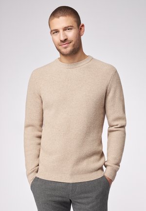 Striktrøje - beige