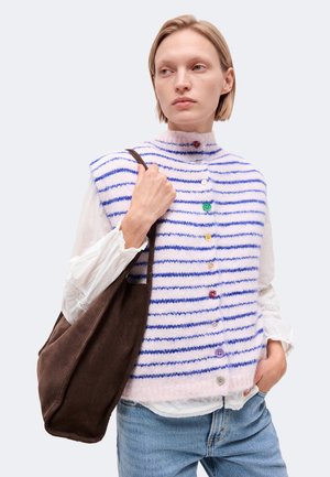Pieces, PCASIRA BUTTON VEST - Елек - light lilac/bluing