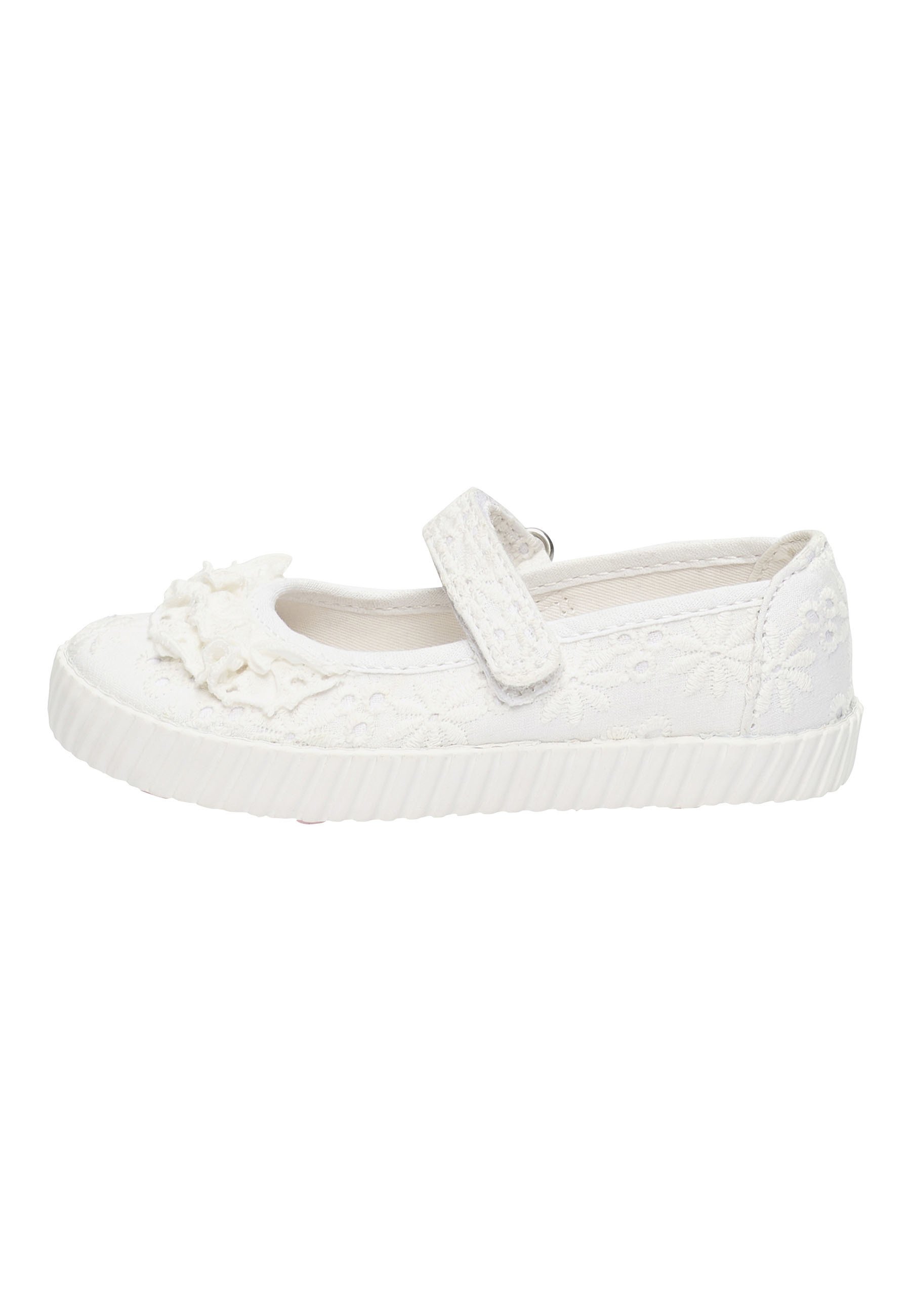 Next DENIM SPOT RUFFLE MARY JANE PUMPS (YOUNGER) - Scarpe primi passi -  white/bianco - Zalando.it