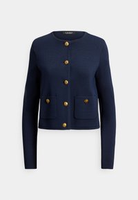 CROPPED CREWNECK SWEATER JACKET - Σακάκι - navy