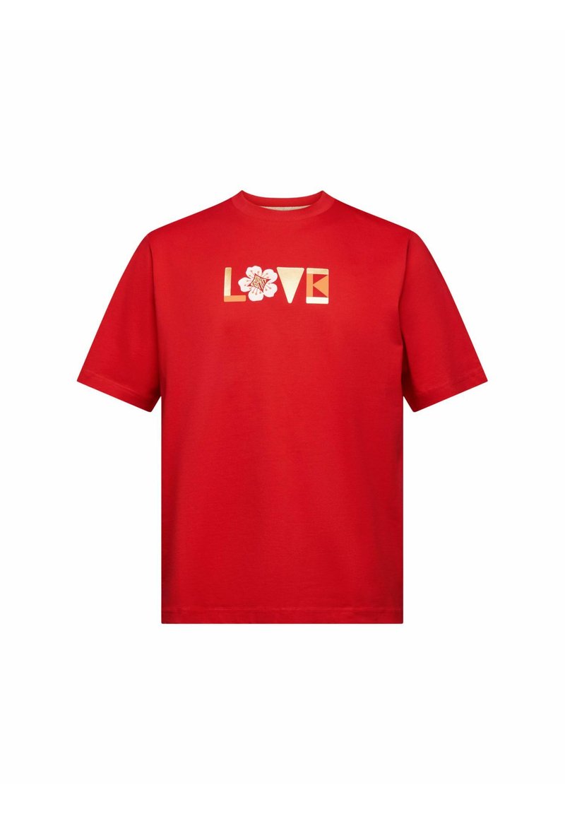 Esprit T-Shirt print dunkelrot