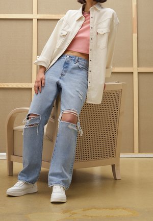 Vaqueros rectos - destroyed denim