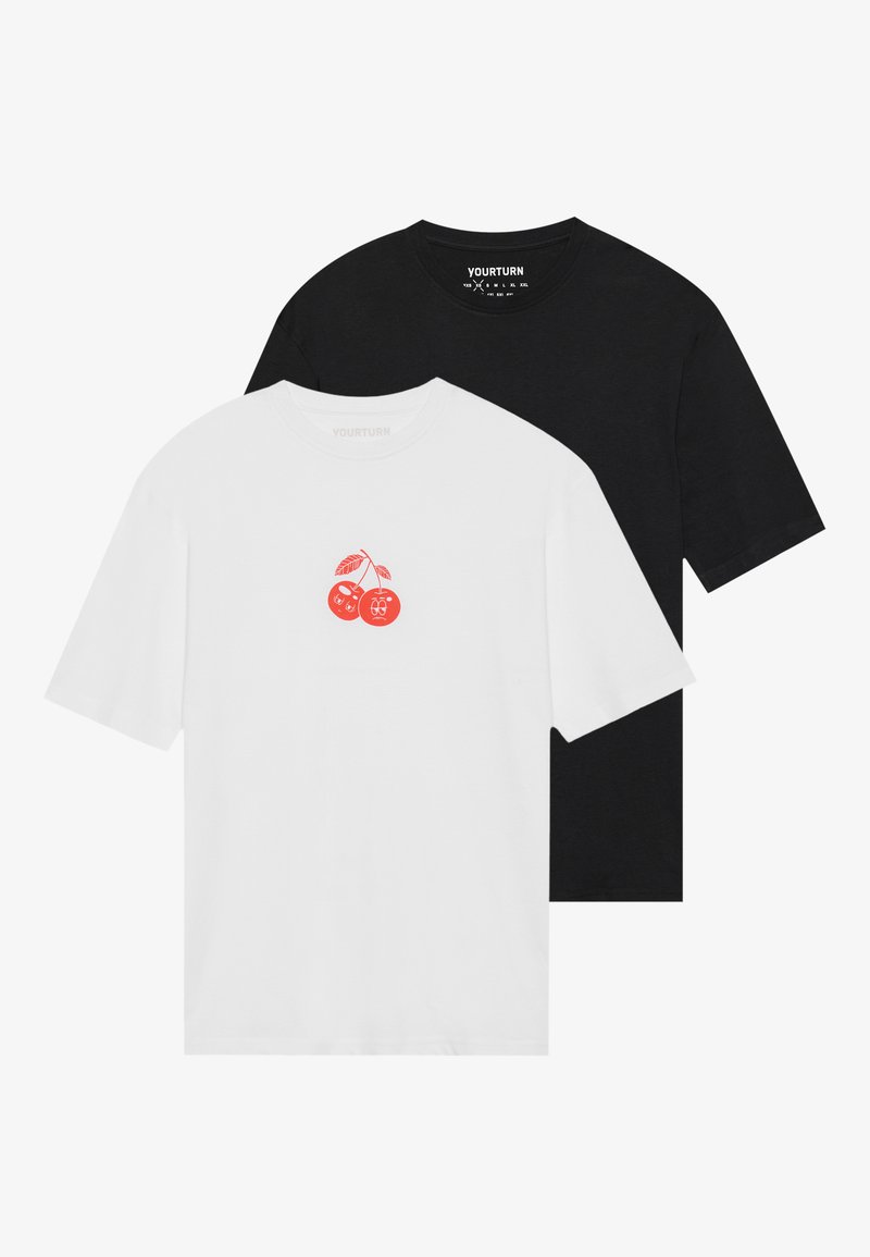 YOURTURN T-shirt print zwart YOURTURN T-shirt print zwart