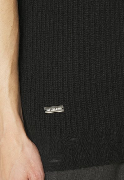 Han Kjøbenhavn LONG VEST DISTRESSED - Πουλόβερ - black