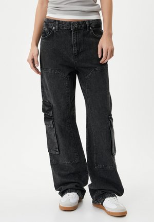 WIDE - Relaxed fit jeans - black