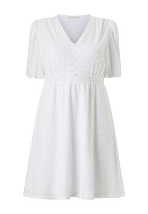 Ellos Plus collection, KLEID MIT BALLONÄRMELN. - Jurk - natürlich weiß