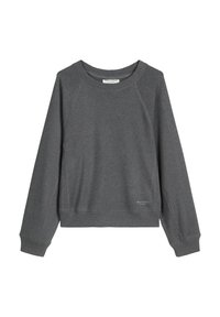 Szara bluza wykonana z miękkiego materiału. Posiada okrągły dekolt, rękawy raglanowe oraz ściągacze na mankietach. Charakterystyczne logo na dole.