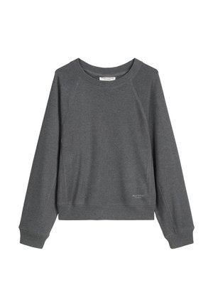 Szara bluza wykonana z miękkiego materiału. Posiada okrągły dekolt, rękawy raglanowe oraz ściągacze na mankietach. Charakterystyczne logo na dole.