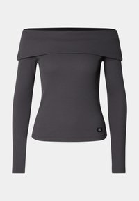 EXCLUSIVE OFF SHOULDER  - Maglietta a manica lunga - washed black