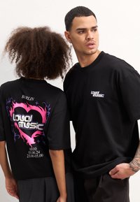 YOURTURN UNISEX - Print T-shirt - black