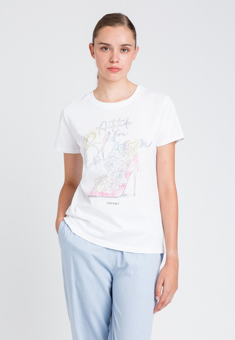 Twinset ACTITUDE T-shirt print crème Twinset ACTITUDE T-shirt print crème