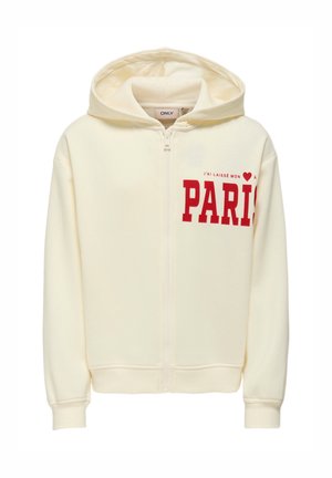 ONLY GIRLS, ONLY GIRLS JACKE MARISA PULLOVER - Zip-up sweatshirt - weiß