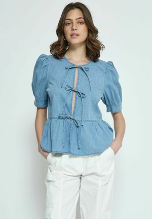 Minus FELICIA TIE - Bluse - light denim