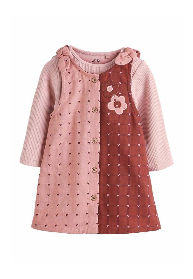 Next REGULAR FIT - LONG SLEEVE 2 PIECE SET - Bodijs - pink berry heart