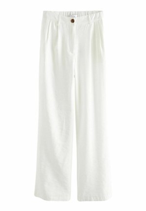 ELASTICATED BACK WIDE LEG  - Nohavice - white