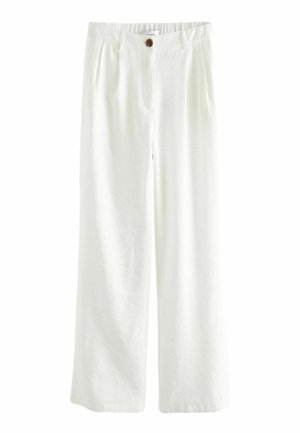 ELASTICATED BACK WIDE LEG  - Housut - white