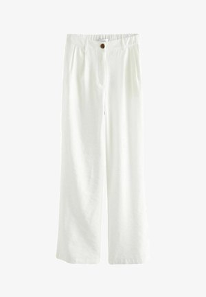 Next, ELASTICATED BACK WIDE LEG - Bukser - white