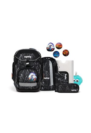 PACK SET BUNDLE - Schulranzen Set - super reflektbär - schwarz