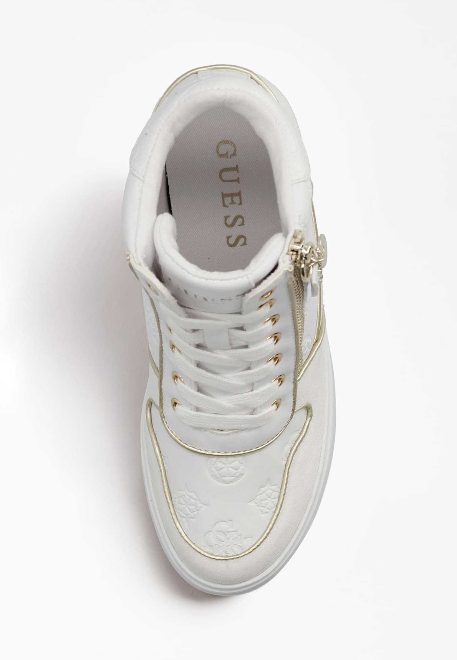 Guess Sneakers hoog - weiß/wit - Zalando.nl
