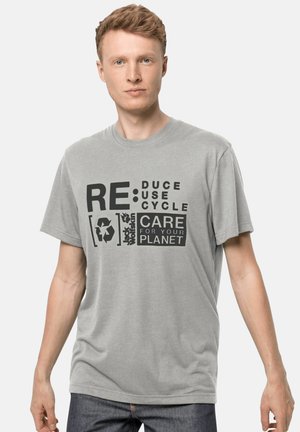 NATURE RELIEF T M - Print T-shirt - ash grey