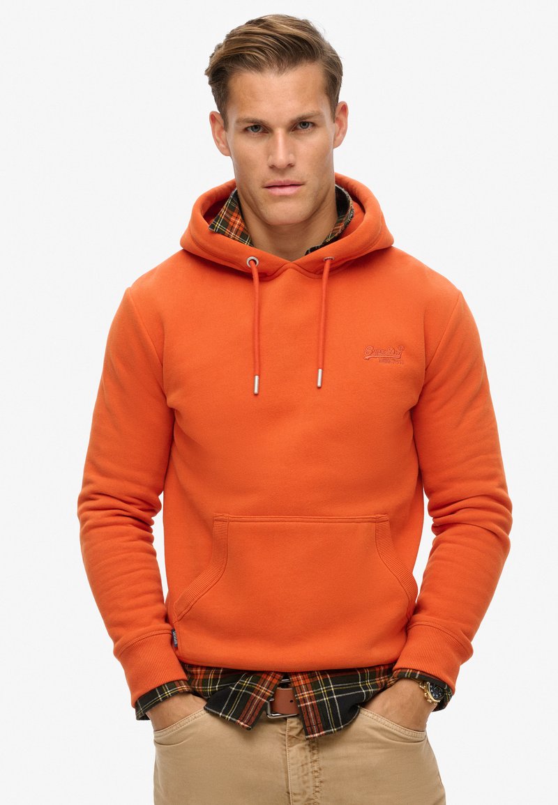 Superdry & Co ESSENTIAL LOGO  - Felpa con cappuccio - denim co rust orange