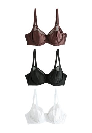 Next, NEXT DD+ NON PAD FULL CUP BRAS 3 PACK - Sujetador con aros - black white chocolate nude