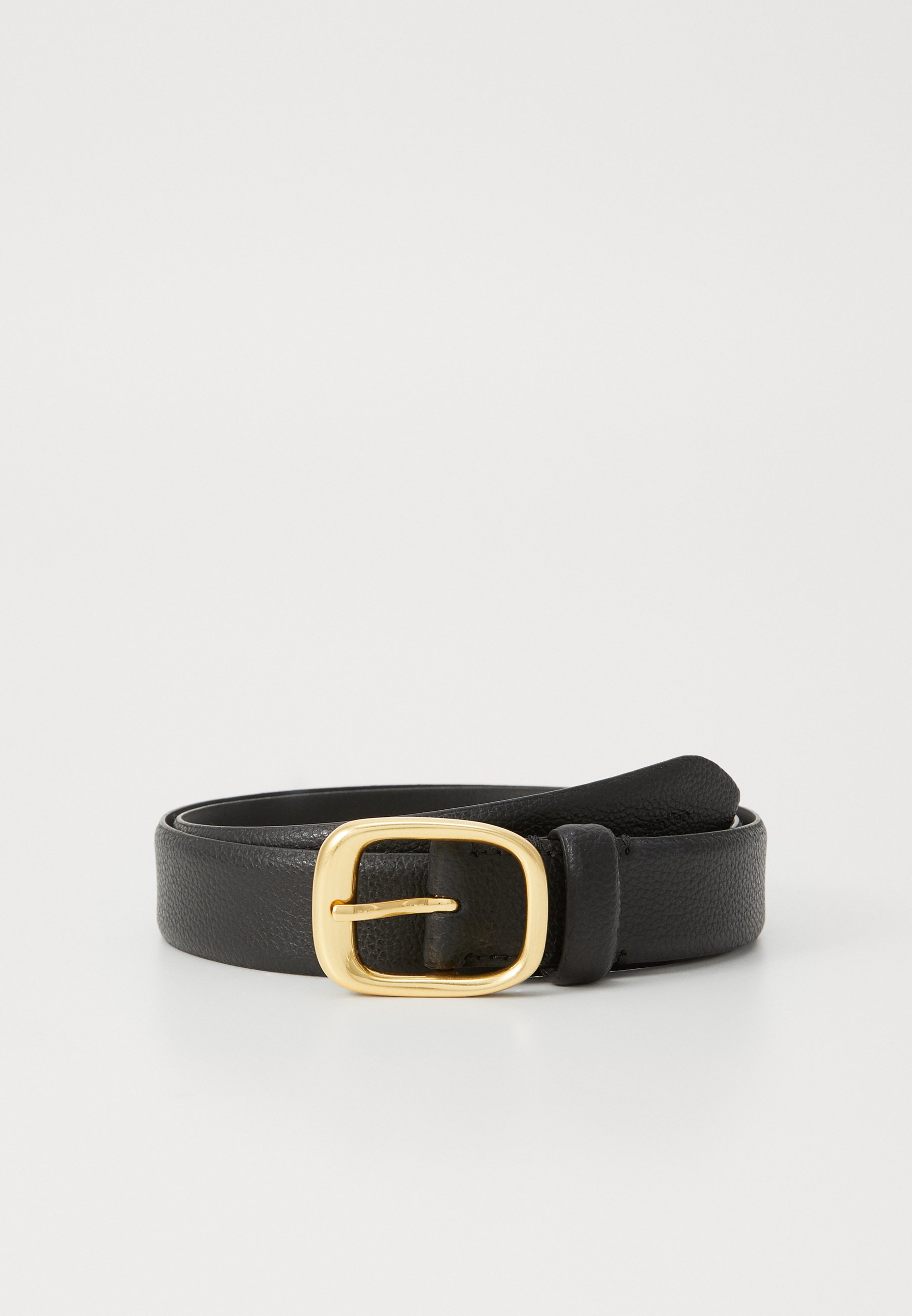 Calvin Klein NWT black Leather Belt with gold Buckle Calvin Klein PIECE LOGO BUCKLE BELT - Belt - black/antique  main image 4