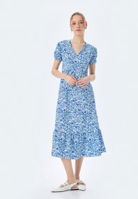 Koton PUFF SLEEVE  - Vardagsklänning - blue