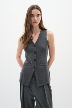Weste - medium grey melange