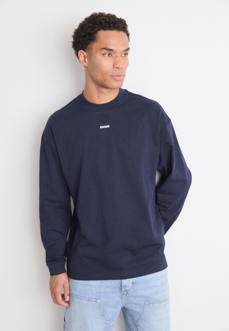 HUGO DAPOSO - Long sleeved top - dark blue