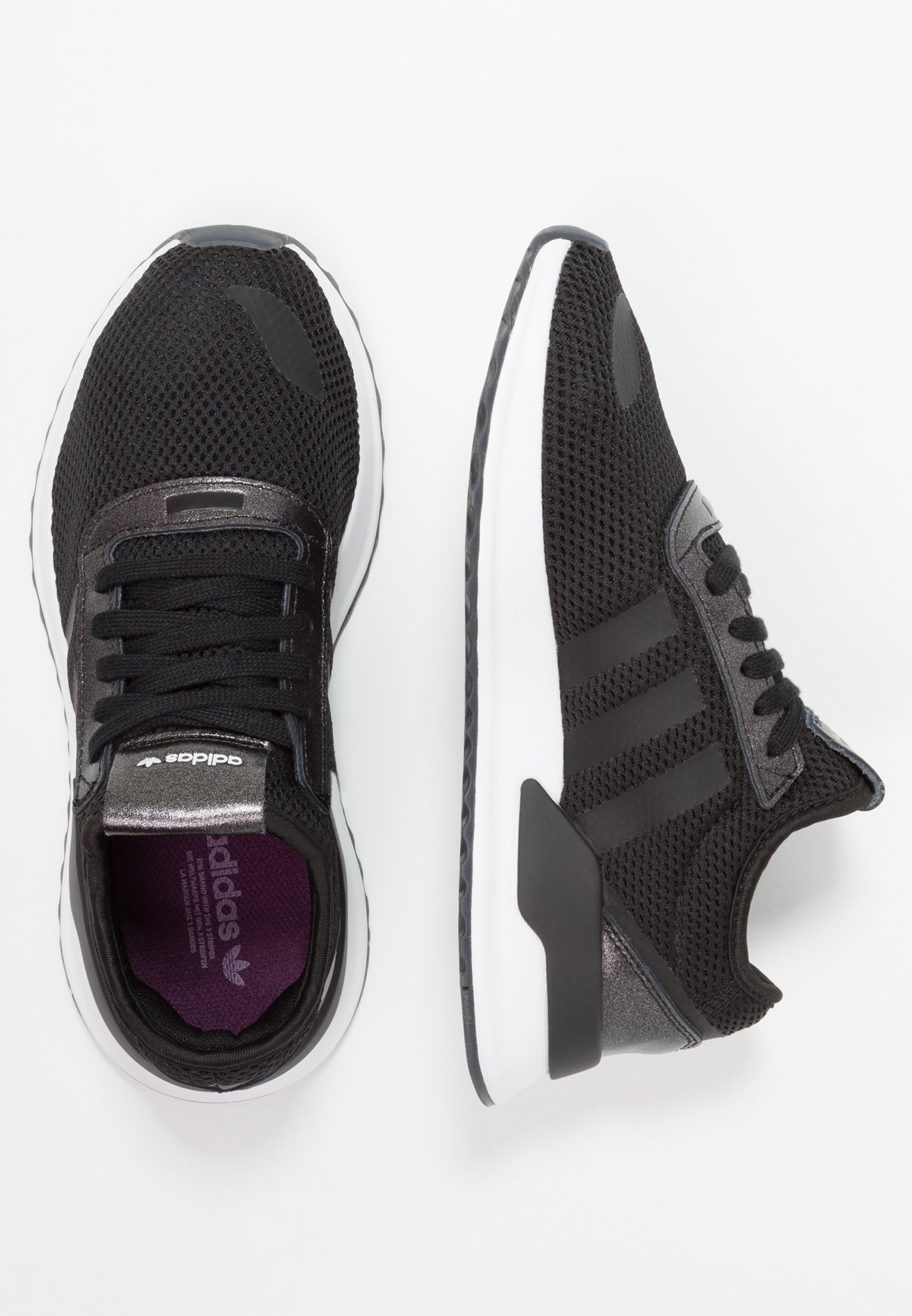 adidas originals u path run trainers in black and pink
