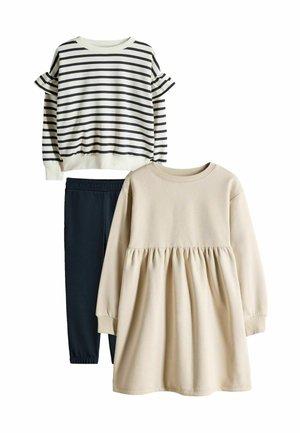 REGULAR FIT - 3 PACK FRILL CREW NECK  CUFFED JOGGERS SET - Jogginghose