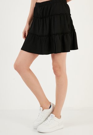 REGULAR FIT - A-line skirt - black