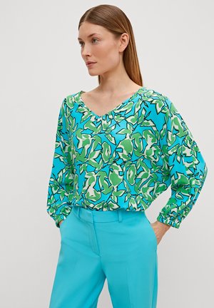 comma MIT V-AUSSCHNITT - Blouse - türkis
