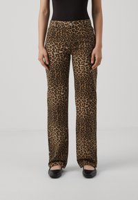 Pieces PCGINGER - Džíny Straight Fit - black denim