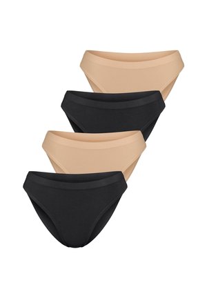 4ER PACK - Briefs - schwarz   beige