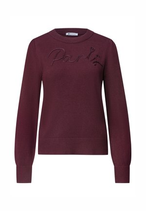 Street One, PULLOVER MIT EMBOIDERY WORDING - Jumper - rustic rouge