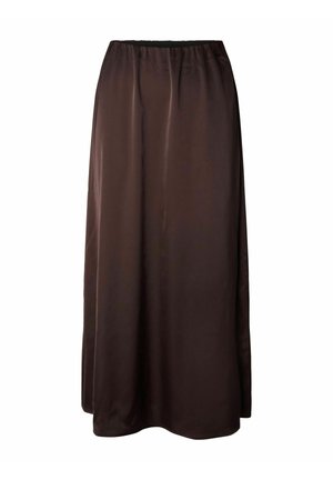 Pieces, Maxi PCFESTA HW SATIN - Maxi skirt - hot fudge