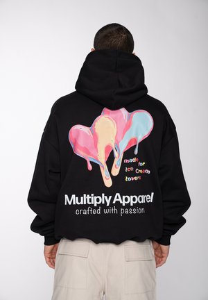 Multiply Apparel, OVERSIZE HOODIE ICE CREAM LOVERS UNISEX - Kapuzenpullover - black