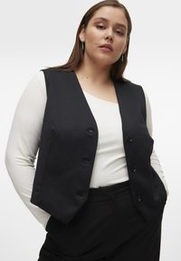 Vero Moda Curve VMCCADENCE TAILORED WAISTCOAT - Bodywarmer - black