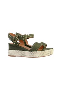 Divine Factory COMPENSÉE - Sandalias con plataforma - kaki