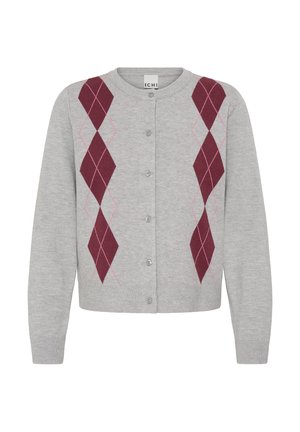ICHI, IHFOLEY CA - Gilet - light grey melange harlequin