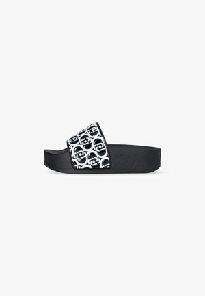 Heeled mules - black